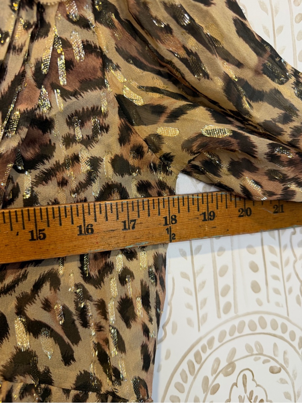 The Kooples Paris size 2 Animal / Cheetah Print Long Sleeve Shimmery Dress - Picture 7 of 10